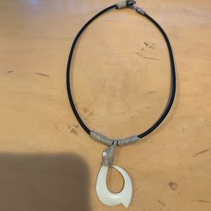 Summer fish hook bone necklace